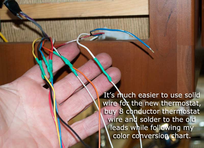 Soldered solid to stranded wires