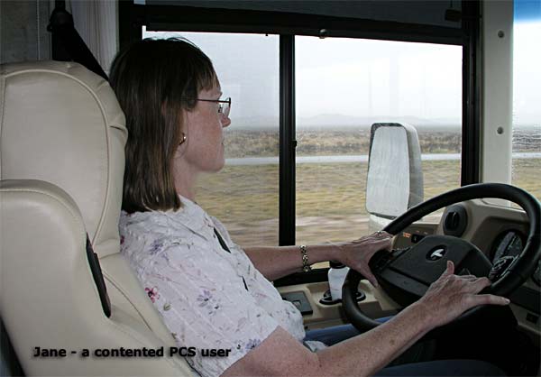 Jane driving