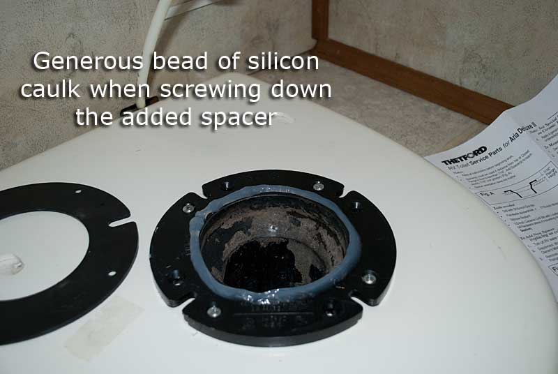 Ready to screw down the spacer