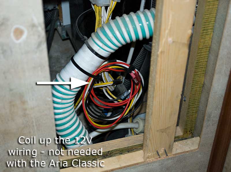 Secure the old 12V wiring out of the way