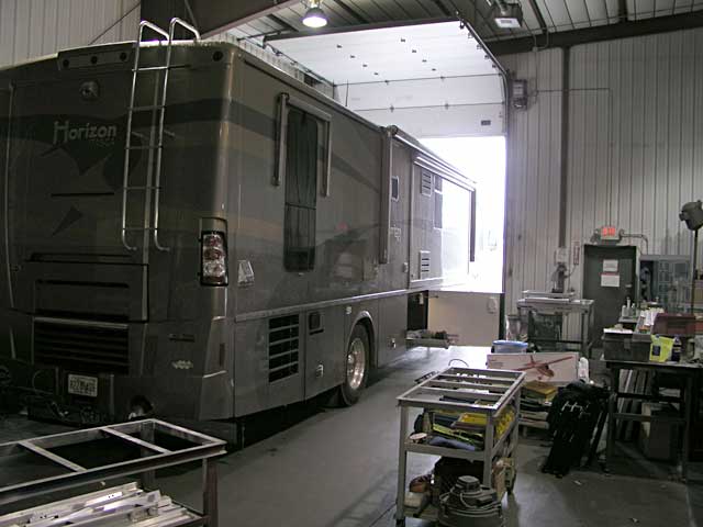Coach in the bay ready for the install
